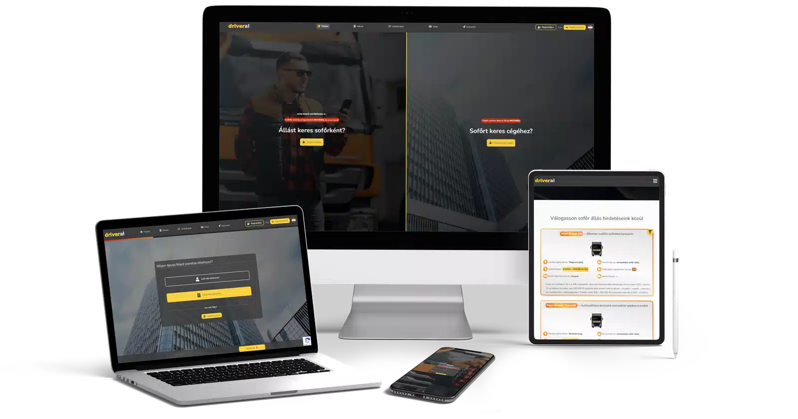 Egyedi webalkalmazás fejlesztés - driveral.com - 4