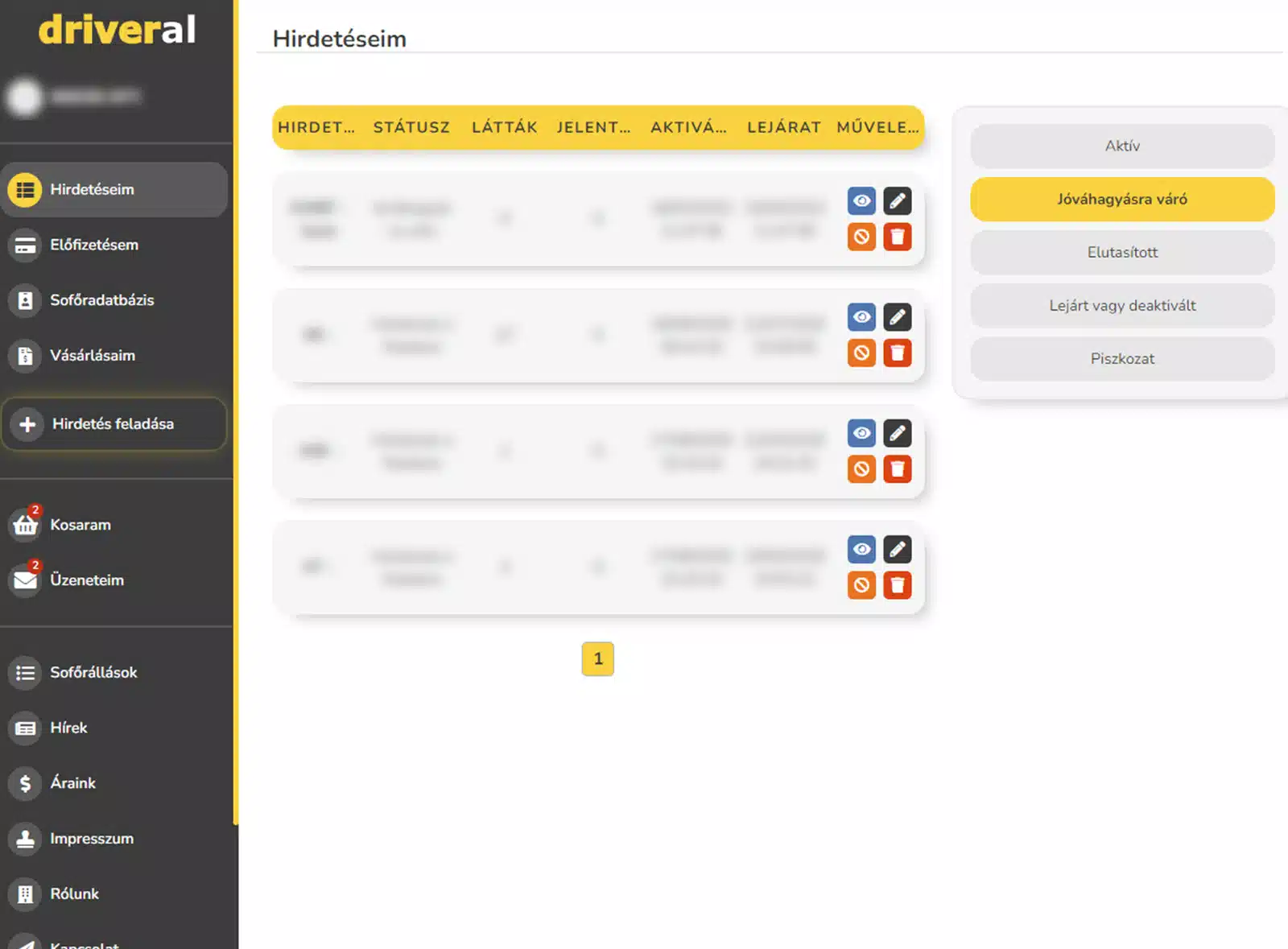 Egyedi webalkalmazás fejlesztés - driveral.com - 2