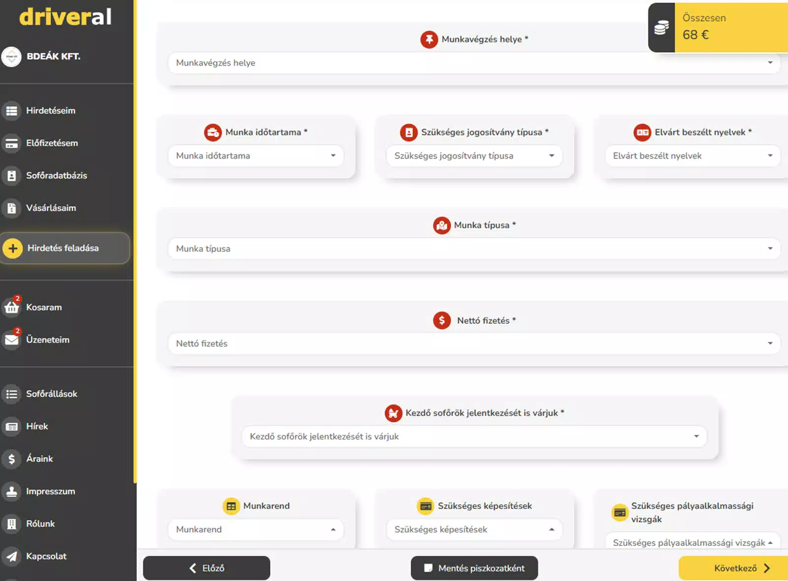 Egyedi webalkalmazás fejlesztés - driveral.com - 3