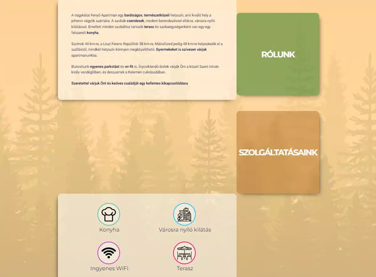 Weboldal készítés - fenyo-apartman.hu - 3