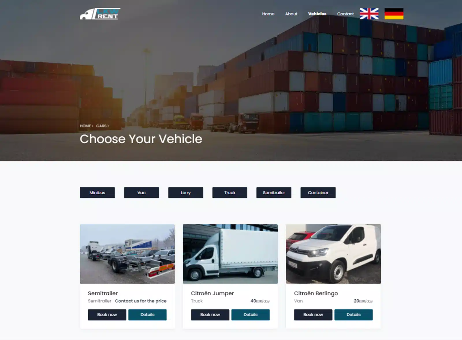 Weboldal készítés - lkwrent.com - 2