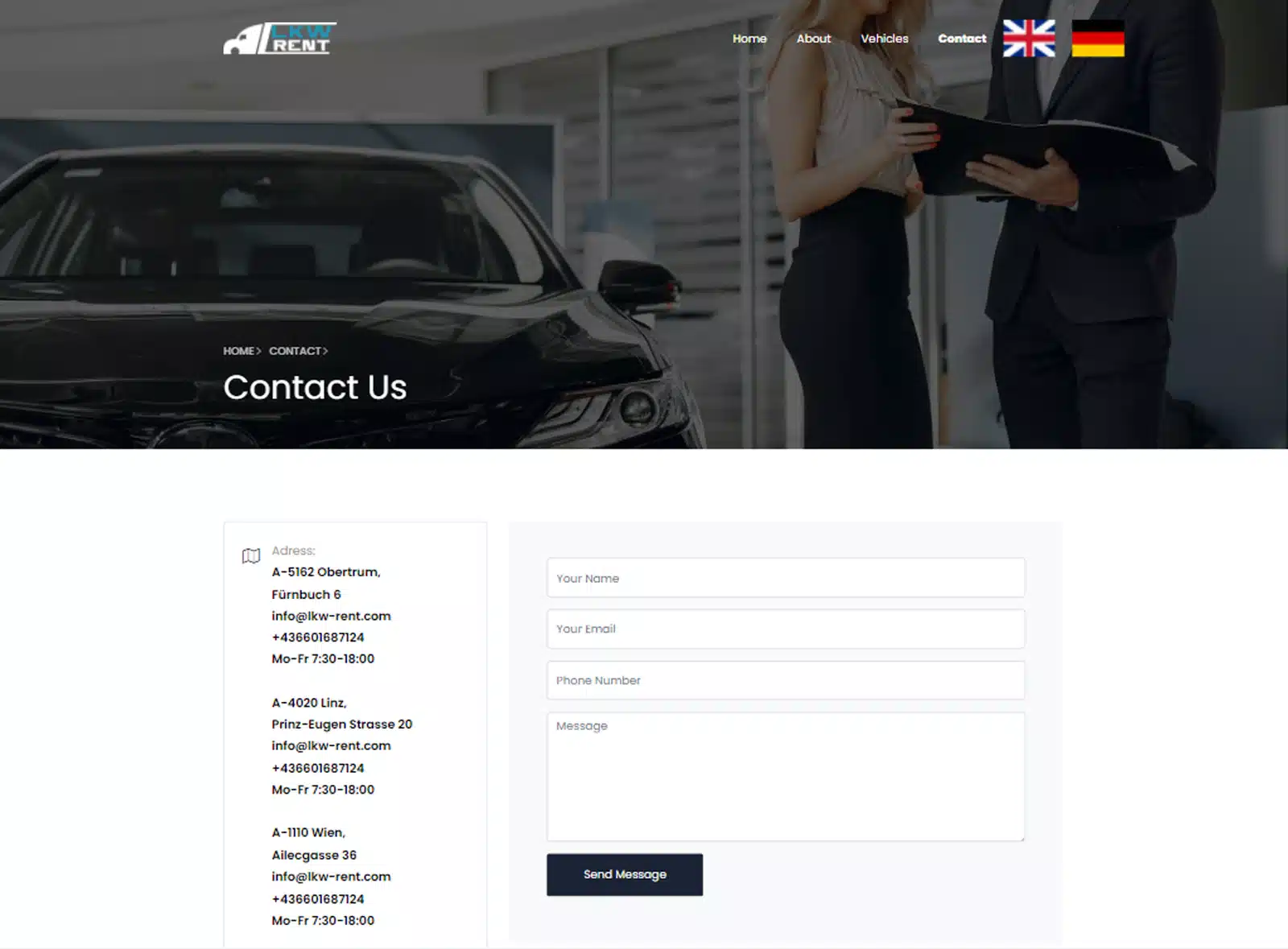 Weboldal készítés - lkwrent.com - 3