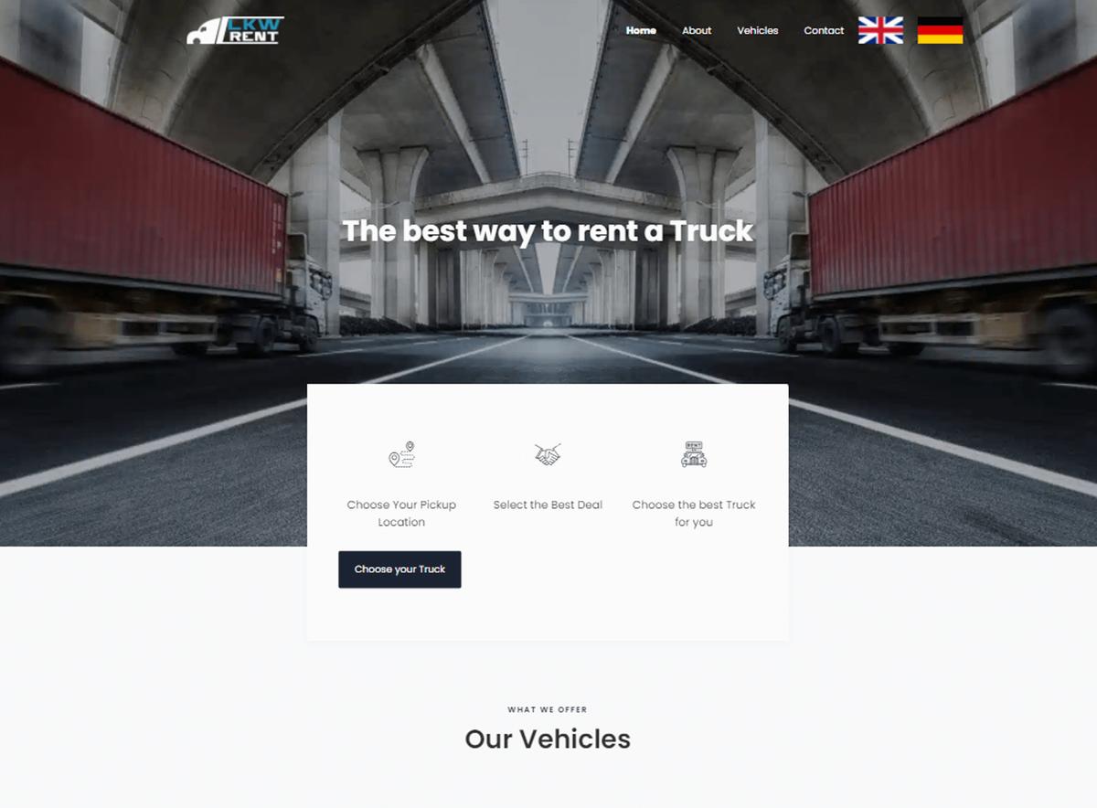 Weboldal készítés - lkwrent.com - 1