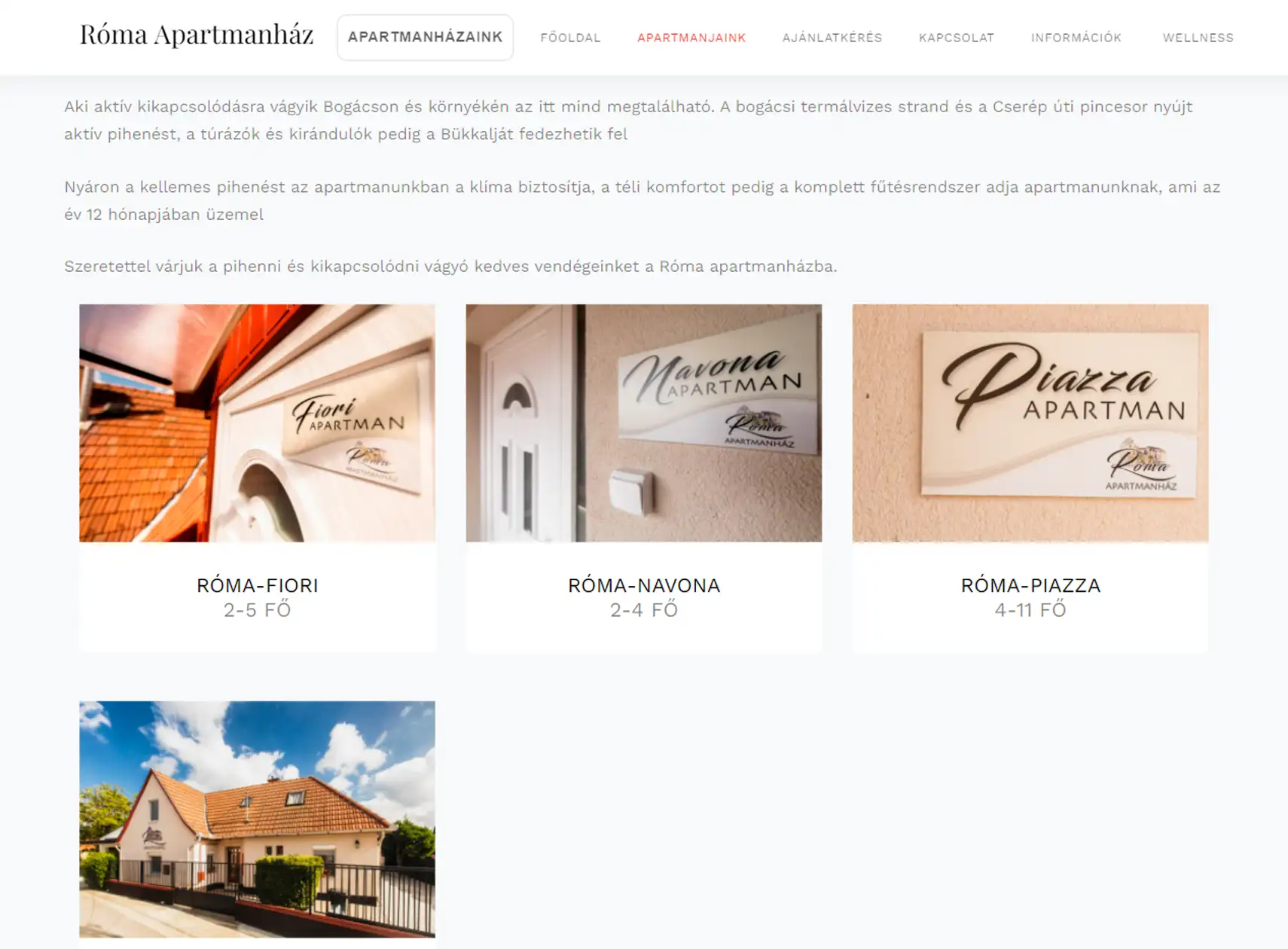 Weboldal készítés - roma-apartman.hu - 3