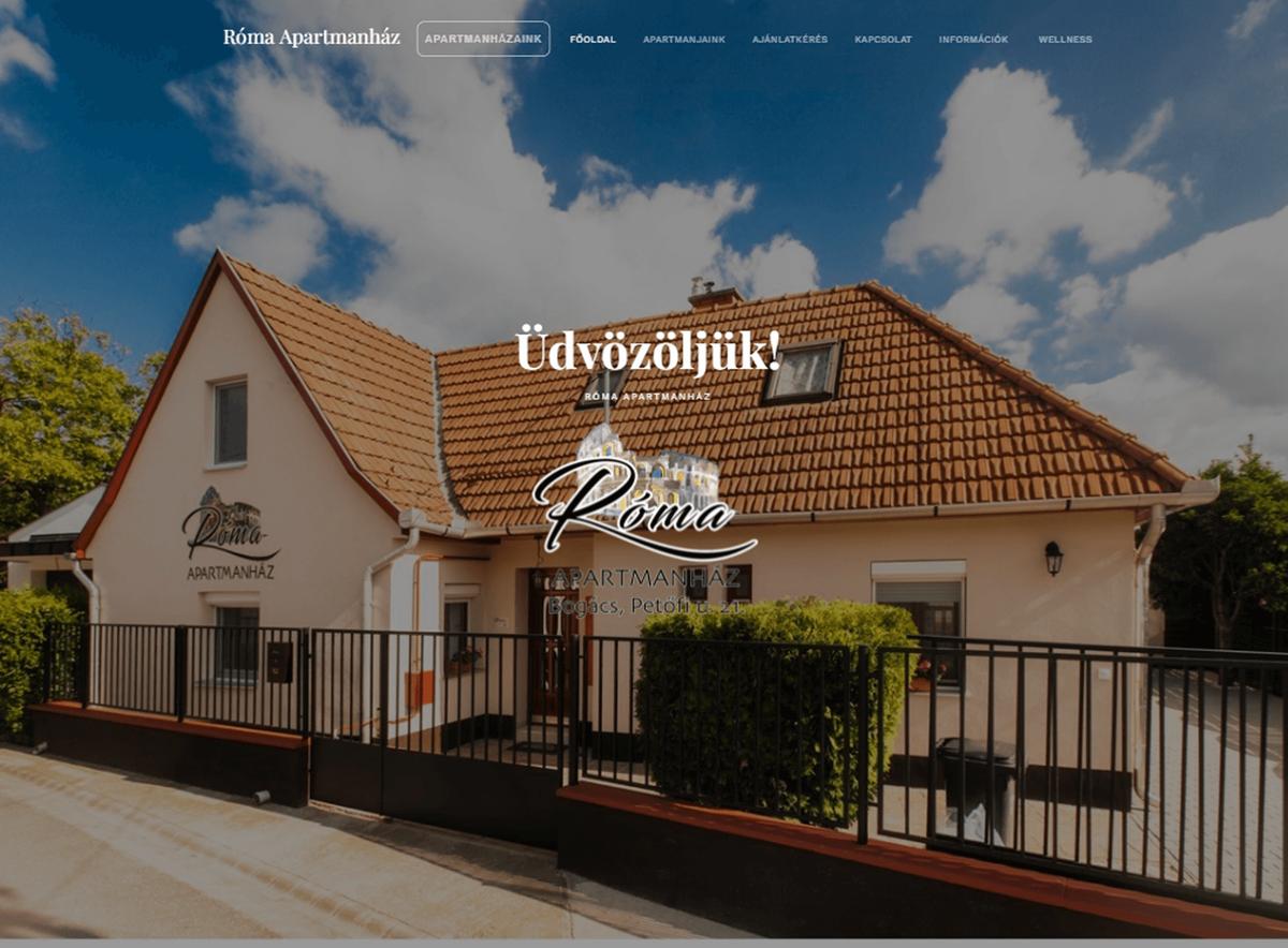Weboldal készítés - roma-apartman.hu - 1