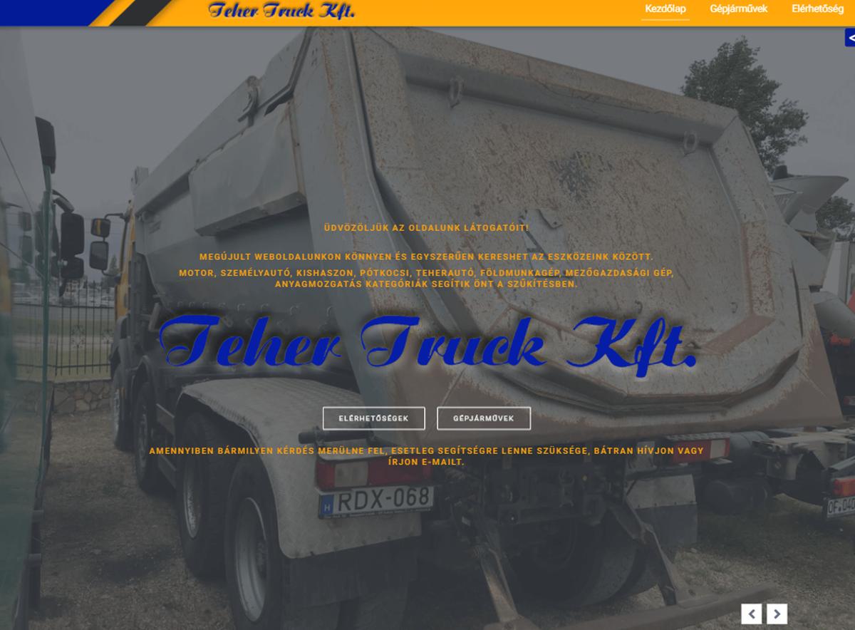 Weboldal készítés - tehertruck.hu - 1
