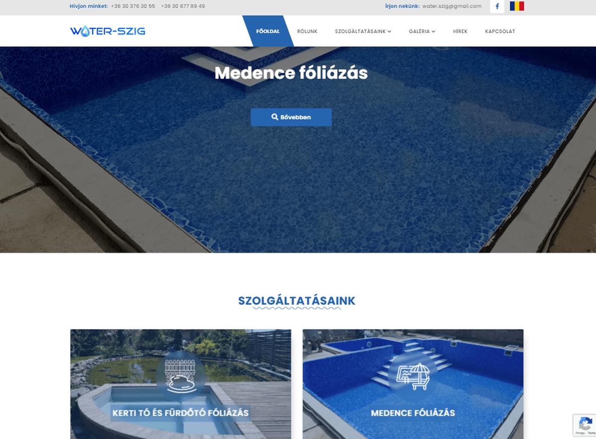 Weboldal készítés - water-szig.hu - 1